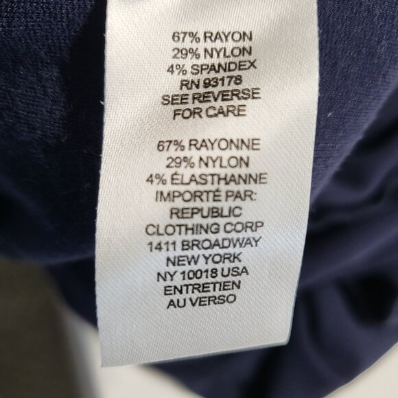 Tahari Womens Leggings Pants 1X Pull On Elastic Waist Stretch Navy Blue - Picture 4 of 16